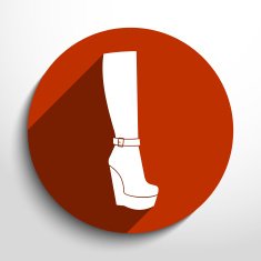 Vector woman boots web icon N3