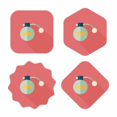 Perfume flat icon with long shadow eps10 N23