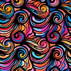 Watercolor inspiration seamless wave pattern N2