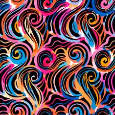 Watercolor inspiration seamless wave pattern N3