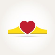 Vector Love Heart Crown