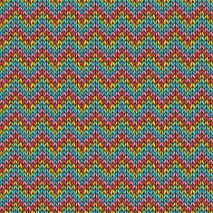 Seamless pattern with knitted chevron ornament