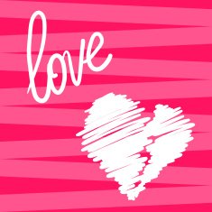 bright hand-drawing background for valentines day or wedding greeting card