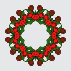 pattern with roses not seamless