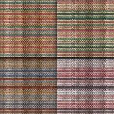 Set of seamless patterns with knitted stripes texture
