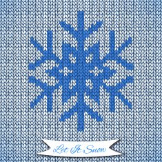 Seamless pattern with knitted snowflake N3