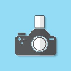 Vector photo camera web icon