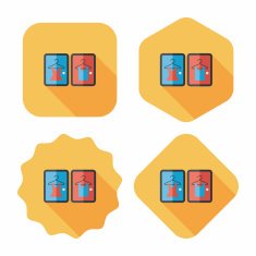Fitting room flat icon with long shadow eps10 N14