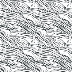 Seamless pattern with doodle waves ornament N14