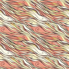 Seamless pattern with doodle waves ornament N18