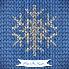 Seamless pattern with knitted snowflake N4