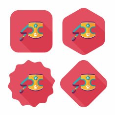 Pet Clothes flat icon with long shadow eps10 N34