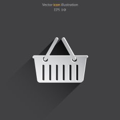 Vector shopping cart web flat icon N2