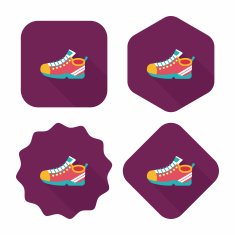 sneaker flat icon with long shadow eps10 N20