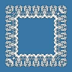 vintage border frame engraving with retro ornament pattern N2