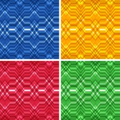 Set of Seamless Color Abstract Retro Vector Backgrounds