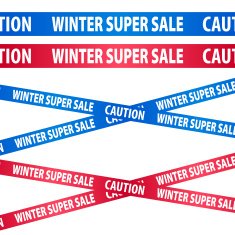 Seamless blue and red tapes - winter sale
