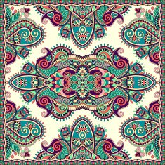 Traditional ornamental floral paisley bandanna N566