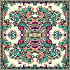 Traditional ornamental floral paisley bandanna N567
