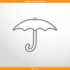 Vector umbrella web icon N3
