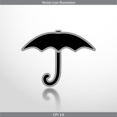 Vector umbrella web icon N4