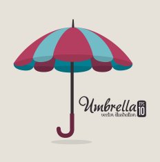 Umbrella design over gray background vector illustration