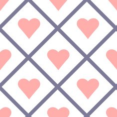 Valentine Seamless Hearts Pattern Vector Illustration