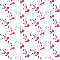 Hearts and swirls on a light background seamless background N2