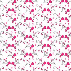 Hearts and swirls on a light background seamless background N3