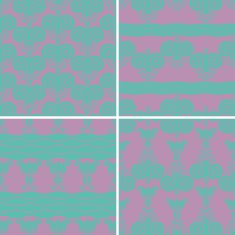 Retro different vector seamless patterns