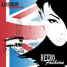 London vintage grunge poster
