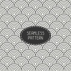 Vector seamless retro vintage geometric hipster line pattern