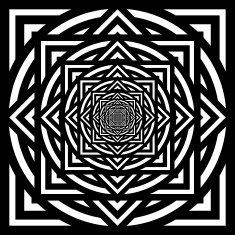Black and white hypnotic background N8