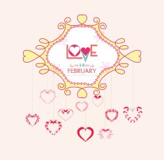 valentine with hearts postcard N2