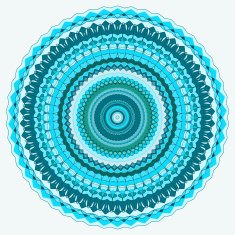 bright spectral blue colored hand-drawing ornamental abstract vector background
