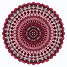 hand-drawing ornamental abstract lace with hearts for valentines day
