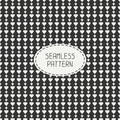 Romantic seamless pattern with hearts Beautiful vector illustration Background