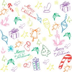 Merry Christmas pattern background