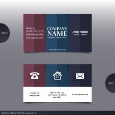 Abstract creative business card Vector N4