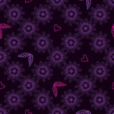 seamless flowers vector pattern from abstract flowers
