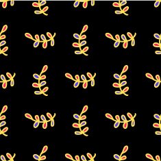 Nature seamless pattern of colored leaves Vector illustration N2
