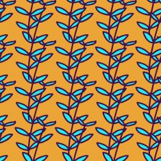 Nature seamless pattern of colored leaves Vector illustration N4