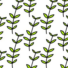 Nature seamless pattern of colored leaves Vector illustration N5