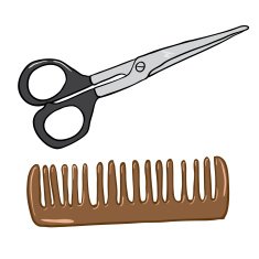Scissors And Comb N3
