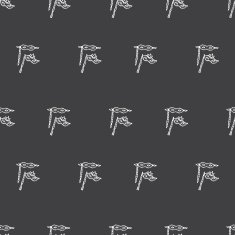 Vector hand drawn doodle masks seamless pattern N2