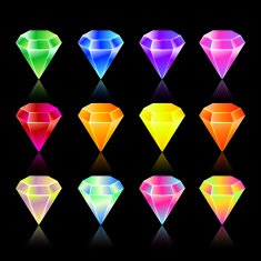 bright star rounded hexagon gem set in vector N3
