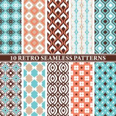 set of 10 retro seamless patterns N2