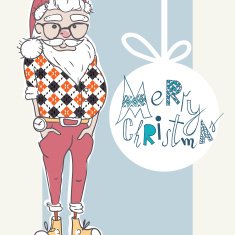 Merry Christmas background with Santa N2