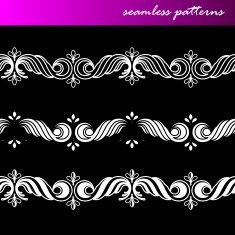 set of seamless ornamental lace patterns