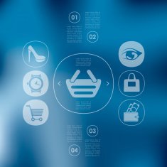 fashion infographic with unfocused background N13